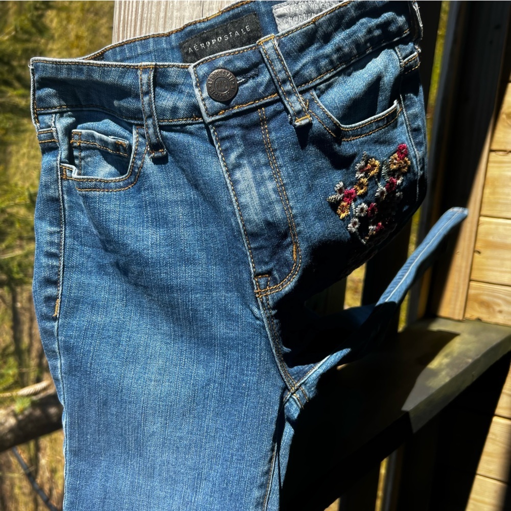 Aeropostale high waisted cropped jegging vintage jeans - women’s size 00 - Picture 4 of 12